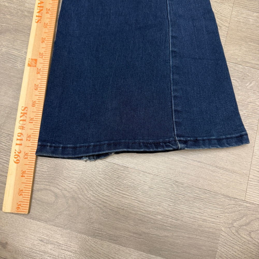 Free People We The Free Flare Jeans 29 Long Dark Wash Bell Bottom Stretch Boho - Picture 9 of 10